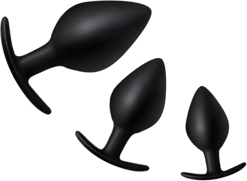 3 Pcs Plug Analesex Kit Plug Anale-Dilatatore per Donna e Uomo