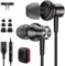Jiunai Écouteurs USB C pour Samsung S25, casque filaire de type C avec micro intra-auriculaire, isolation magnétique du bruit, télécommande stéréo, écouteurs filaires pour iPhone 16, 16e, 15, Galaxy