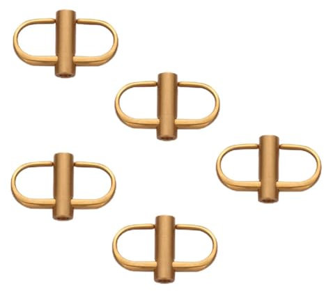 PHENOFICE 5pcs Metal Chain Strap Buckles Retro Gold Screw Fastening Accessories for Handbags Backpacks and Travel Luggage Easy to Install