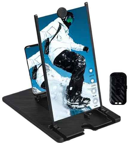 Ingranditore dello schermo per smartphone - Proiettore ABS da 30,4x18,6 cm, Cinema 3D portatile, Lente d'ingrandimento per visione HD | Design compatto con lente antiriflesso, esperienza video wireles