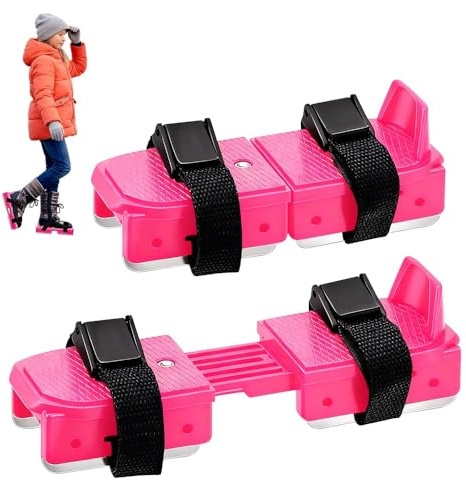 yotutun 1 Paio Pattini da Ghiaccio a Doppia Lama per Bambini, Scarpe da Pattinaggio su Ghiaccio Regolabili con Cinghie Accessori per Pattinaggio Sicuro E Supporto per Principianti