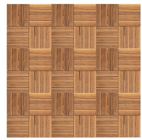 Azulejos Madera Terraza, Madera Compuesta, Suelo Exterior, Madera Carbonizada PE, Instalación Clip Sin Clavo, Terraza Balcón Jardín, Antideslizante, 36 Losas 36ft²