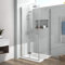 EMKE Duschkabine 80x70 Eckeinstieg Falttür Dusche 180º Klappbar Duschwand Duschtür Duschabtrennung mit Seitenwand 6mm ESG Sicherheitsglas Eckdusche Komplettdusche
