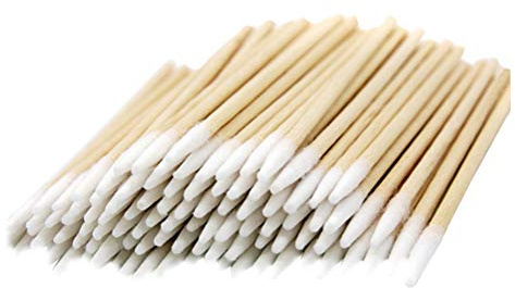 Lurrose 400 Bastoncillos De Algodón Punta Fina Desechables 2.75 Pulgadas Herramienta Precisa Para Maquillaje Limpieza De Pestañas Uñas Uso Profesional Casa Salón