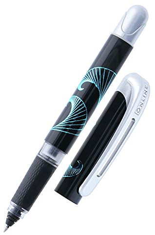 Online 12539/3D College Virtual Turquoise - Bolígrafo de punta redonda, cartuchos de tinta estándar, tecnología Magic Ball, agarre ergonómico suave, 1 unidad