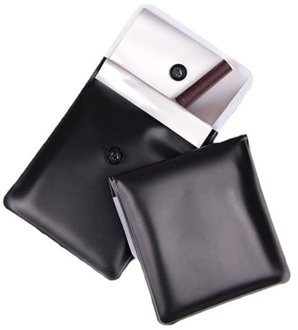 Taschenaschenbecher Aschentasche,2 Stück Wiederverwendbar Aschenbecher,Taschenascher Geruchsdicht,Mini Aschenbecher Beutel Feuerbeständige,Feuerfestes PVC Zigarettenbegleiter für Unterwegs Reise Auto