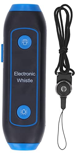 Fischietto Elettronico 3 Toni 3 Livelli Volume Senza Soffio con LED Luce per Allenamento Sportivo Fischietto Addestramento 120-150dB (Blu)