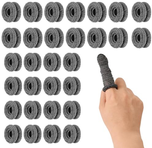 30 Piezas Venda Tubular Elastica, Venda Tubular Dedos, Vendajes Tubulares para Dedos, Vendajes Tubulares Tubular Para Dedos, Compañeros Cunas para Dedos Vendas Blancas Azules (Negro)