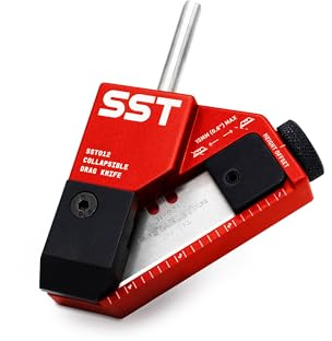SST - Drag Knife - ¼” Hardened Steel Shaft - Cuts Wood Veneer, Plastic, Leather & More - Precision Thumbscrew for Easy Blade Length Adjustment - Compact Body - Collapsible