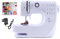Nähmaschine mit Anschiebetisch, Mini-Nähmaschine, tragbare elektrische Nähmaschine, 12-Stiche-Nähmaschine mit LED-Licht, Nähzubehör-Set, ideal für Kleidung, Kissenbezüge, Bettlaken (weiß)