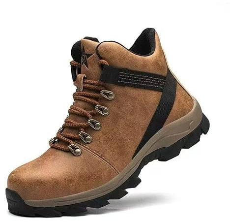 FORJA Work Boots - Safety Boots - Safety Shoes - Steel Toe Cap - Mens Work Shoes - Black - Microfiber Leather - Rubber Sole (UK 12 / EU 47, UK Footwear Size System, Adult, Men, Numeric, Medium, 12)
