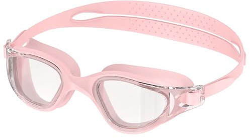 Ambienden Occhialini Nuoto Per Adulti - Lenti Antiappannamento HD, Protezione UV, Impermeabili, Adatti Per Allenamento E Piscina - Occhialini Nuoto Uomo/Donna Unisex Con Vestibilità, Pink