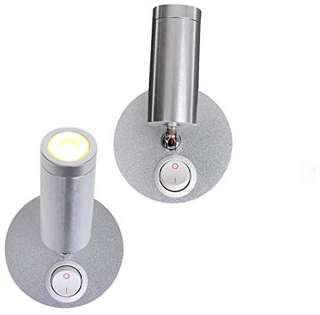 ProPlus 2er Set Wohnwagen Wohnmobil Boot Innenbeleuchtung Led Aufbauspot schwenkbar 12v, 120lm, Ø65x65-130mm, On/Off Schalter