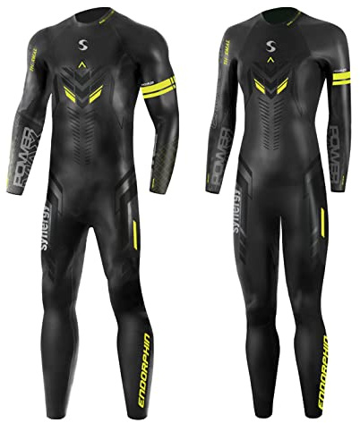 Synergy Triathlon Wetsuit 5/3mm - Endorphin Thermal Full Sleeve Smoothskin Neoprene for Open Water Swimming (Men's, L3)