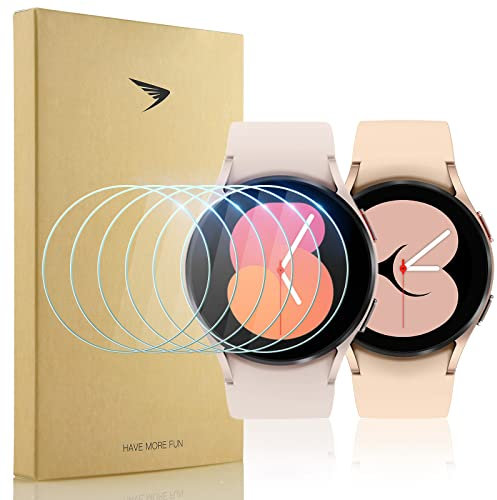 Tuocal 6 Pack Screen Protector Compatible with Samsung Galaxy Watch 6 / Galaxy Watch 5 / Galaxy Watch 4 40mm, 9H Tempered Glass Hardness Anti-Scratch for Samsung Galaxy Watch 6 40mm Smartwatch