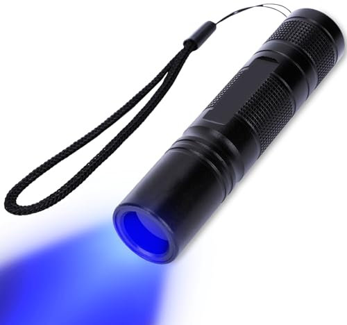 OurLeeme UV LED Taschenlampe 365 nm ultraviolettes Licht für Hunde Katzen Urin USB wiederaufladbar 1200 mAh Akku Mini UV Lampe Taschenlampe Haustier Urin Detektor für Fluoreszenzerkennung