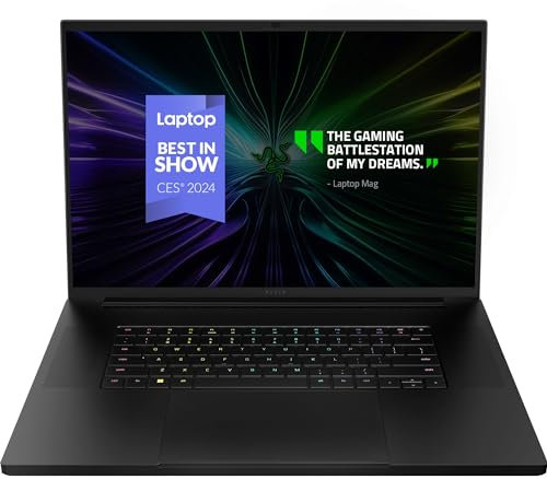 Razer Blade 18 (2024) - 18 Zoll Gaming Laptop - NVIDIA Geforce RTX 4090 - Intel i9-14900HX - 18 UHD+ 4K 200Hz Display - Snap Tap (64GB DDR5 RAM, 2TB+2TB SSD, Alu-Gehäuse) QWERTZ DE-Layout | Schwarz