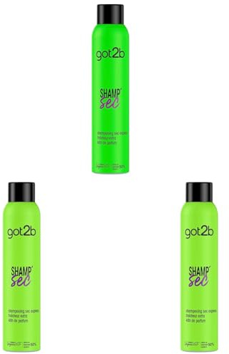 Schwarzkopf got2b Shamp' Sec – Shampooing Sec Express, Fraîcheur Extra et 48h de Parfum – Formule Végane Sans Résidus Blancs pour un Rafraîchissement Instantané – 200 ml (Lot de 3)