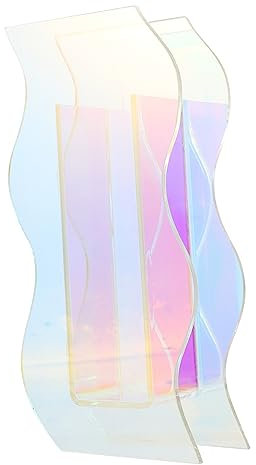 Cabilock Wellenförmige Acryl-blumenvase Für Elegante Arrangements Transparente Dekovase Für Blumen Und Trockenblumen Für Wohnzimmer Und Büro Unzerbrechlich Und Vielseitig Einsetzbar