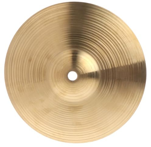 Swiixxer 10-Messing-Becken Metall Crash-Becken Trommel-Becken Schlaginstrument Musikinstrument für Spieler, Einfach zu Bedienen, Feine Verarbeitung