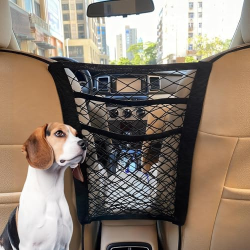 Red Maletero de Coche 3 Capas para Asiento Trasero Red para Maletero de Coche elástica Universal SUV Furgoneta Caravana Organizador Auto para Mascotas y Equipaje