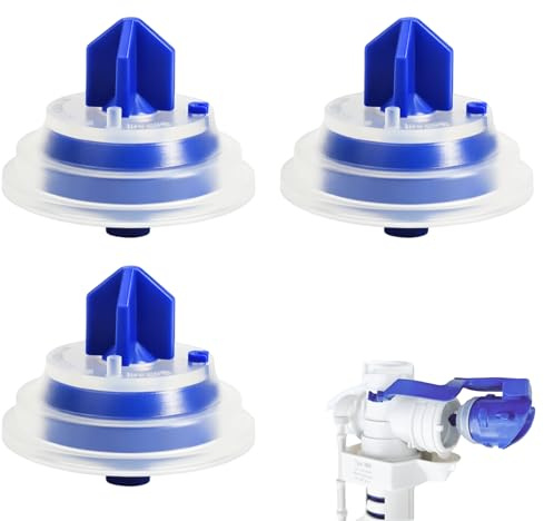 RowGlow 3 piezas Membrana de descarga para Geberi Impuls 380 o 360, Junta de estanqueidad para WC con descarga, Membrana de llenado Válvula