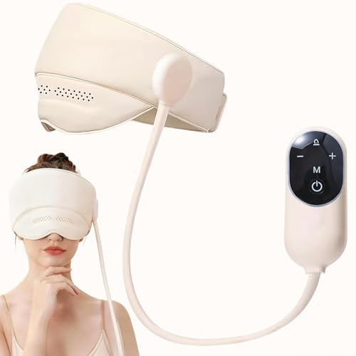 CXGRISE Head & Eye Massager with Heat, Head Massager for Forehead and Temple, Heated Mask Massager Scalp Stress Relax, Birthday Gifts for Women Men