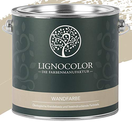 Lignocolor Wandfarbe Innenfarbe Deckenfarbe Kreidefarbe edelmatt 2,5 L (Sandcastle)