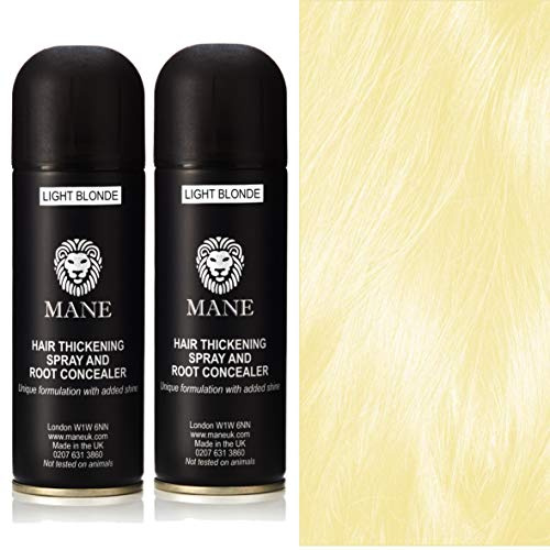 Mane Hair Thickening Spray x 2 LIGHT BLONDE 200 ml direct from the manufacturer
