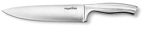 Royal VKB KN0418 - Coltello da cuoco in acciaio inox, manico ergonomico, 33 cm, lavabile in lavastoviglie