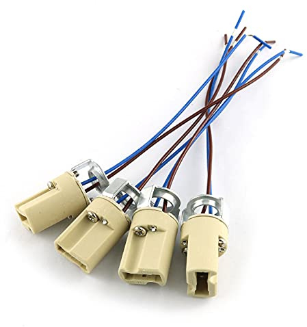 E-outstanding G9-lamp Holder 4PCS 250V 2A G9 Ceramic Bulb Base Sockets Plugs with 15cm Cable Lead Lamp Adaptor