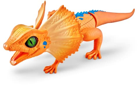 Robo Alive Lurking Lizard Series 3 (orange) upplyst leksak, batteridriven robotleksak, realistiska rörelser, leksaksödla