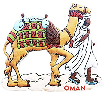 Oman - Magnete da frigorifero 3D con cammello, idea regalo, decorazione per casa e cucina, collezione Oman