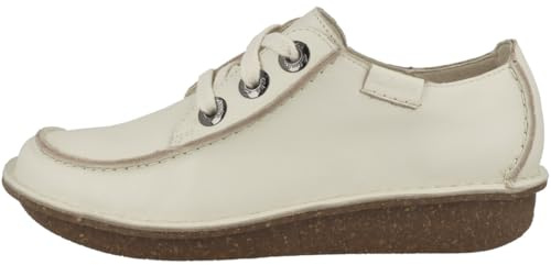 Clarks Funny Dream, Damen Oxford, Cream Leather,