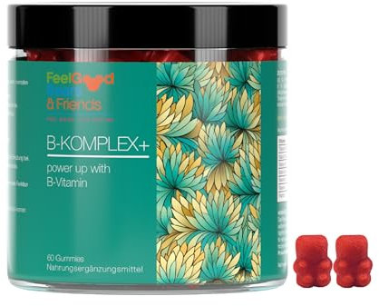 B-Komplex plus - Vital Fruit Bites für Stoffwechsel, Haut, Haare und Erschöpfung- B-Vitamine - 60 Stk - FeelGoodBears & Friends