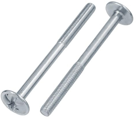 10 Stück Linsenkopfschrauben M4 x 50 mit Kreuzschlitz Flansch Linsenschrauben Teilgewinde verzinkt DIN 967 ISO 7380 Möbelknopf Möbelschraube Griffschraube Griffee Möbelgriffschraube M4x50