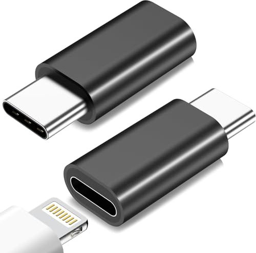 2 Pezzi per Lightning a USB-C Adattatore, 60W Adattatore da USB C Supporto per Ricarica Rapida PD e Trasmissione Dati Compatibile con iPhone 15 Plus/Max Pro/Max, Galaxy e altri Dispositivi di Tipo C