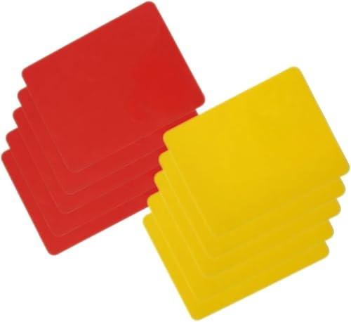 Tustao 10Pcs Red Yellow Referee Card Set Sports Soccer Referee Warning Cards for Football Soccer Coach and Referee Gear Coach and Referee Gear Sports and Outdoor Recreation Accessories