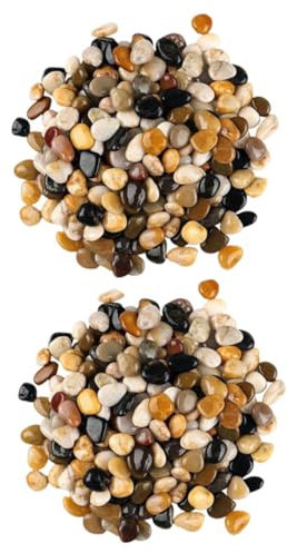 GANAZONO 2bolsas Guijarros Decorativos Naturales Para Peceras y Jardines De Piedras Pulidas De Decoración Acuática y Floral Para Terrarios y Paisajismo