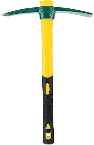 EasySpeed Piqueta Forjada, Herramienta de Mano para Excavaciones, Pico Pequeño de Acero Forjado, Picachón Extrafuerte de Forja, Mango Resistente, 38 x23x3cm