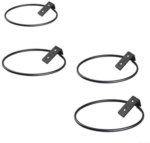 6 Pieces Flower Pot Holder Wall Ring Hanger Metal Wall Plant Hanging Pot Holder Wall Mounted Hanging Bracket For Indoor Outdoor Home Garden Plant Flower Display (6in)