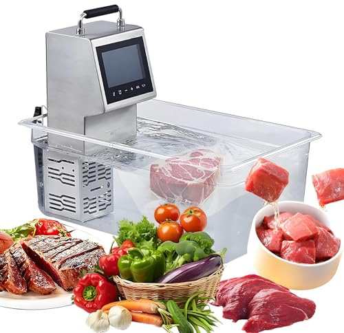 FHRKA 2000W Sous-Vide Cooker, Immersion Circulator Cooker with LCD Digital Display,Precise Temperature Adjustable & 0-99H Time Control
