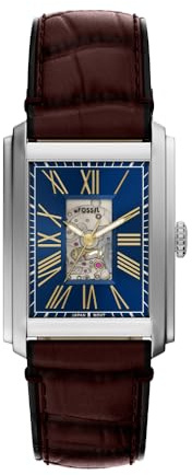 Fossil Reloj analógico automático para Hombre con Correa de Piel ME3273