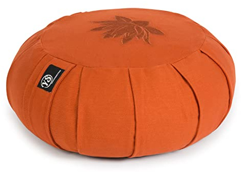 Yoga Studio Ys - Cojín de meditación Unisex (36 cm de diámetro, 17 cm de Profundidad Aprox.), diseño de Hojas de Loto