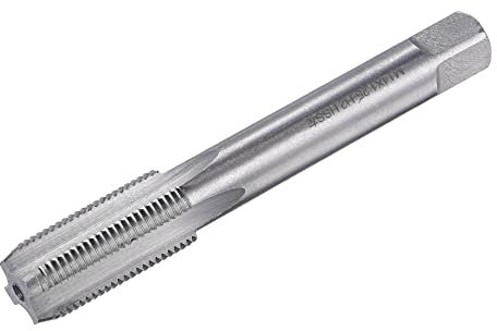 sourcing map Gewindebohrmaschine M14x1,25 Linksgewindebohrer HSS (Schnellarbeitsstahl) Unbeschichtet 4 gerade Schneiden Gewindebohrer H2 Toleranz