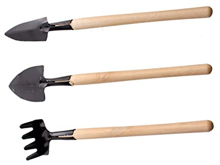 Baluue Set Attrezzi da Giardinaggio Mini Manico in Legno 1 Set Utensili Giardinaggio per Ragazzo Ragazza Forchetta Cazzuola a Mano Kit Piantagione Manuale per e Ortaggi