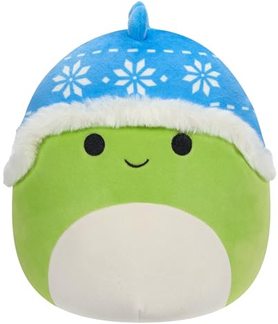 Squishmallows Original 7.5-Inch Danny the Dino with a Blue Hat Small-Sized Ultrasoft Plush