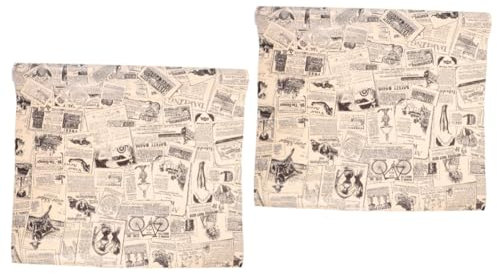 Didiseaon 2 Rollos Papel Pintado Periódico De La Vendimia Palo y Cáscara Vintage Fondo De Pantalla Del Cajón Del Tocador Forro De Cajón De Periódico Alumno Apliques Nostalgia