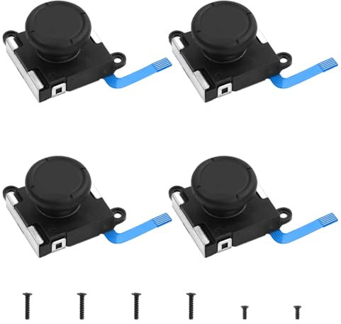 10 en 1 Kit Réparation joycon switch, 4 joystick Analogique de Remplacement avec 6 Vis, No Drift (Set A)