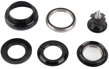 ZAWELIYO Fahrrad-Steuersatz aus Aluminiumlegierung, Rostfrei, Langlebig, Hält Staub und Wasser Fern, Integriertes Fett Zur Rostverhinderung, Nützliches Zubehör Zum Ersetzen des Alten